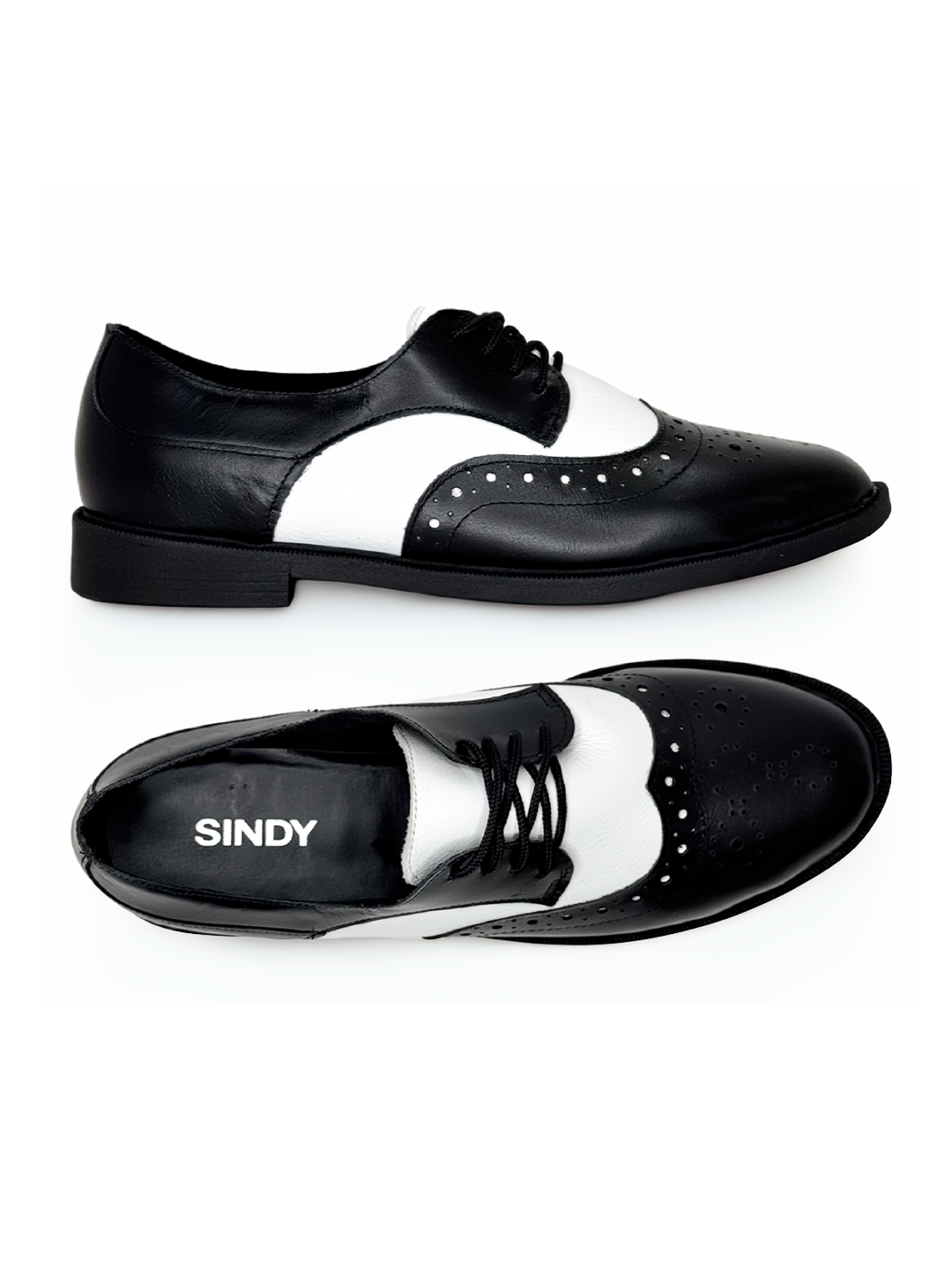 DERBY OXFORD MARGOT PRETO E BRANCO