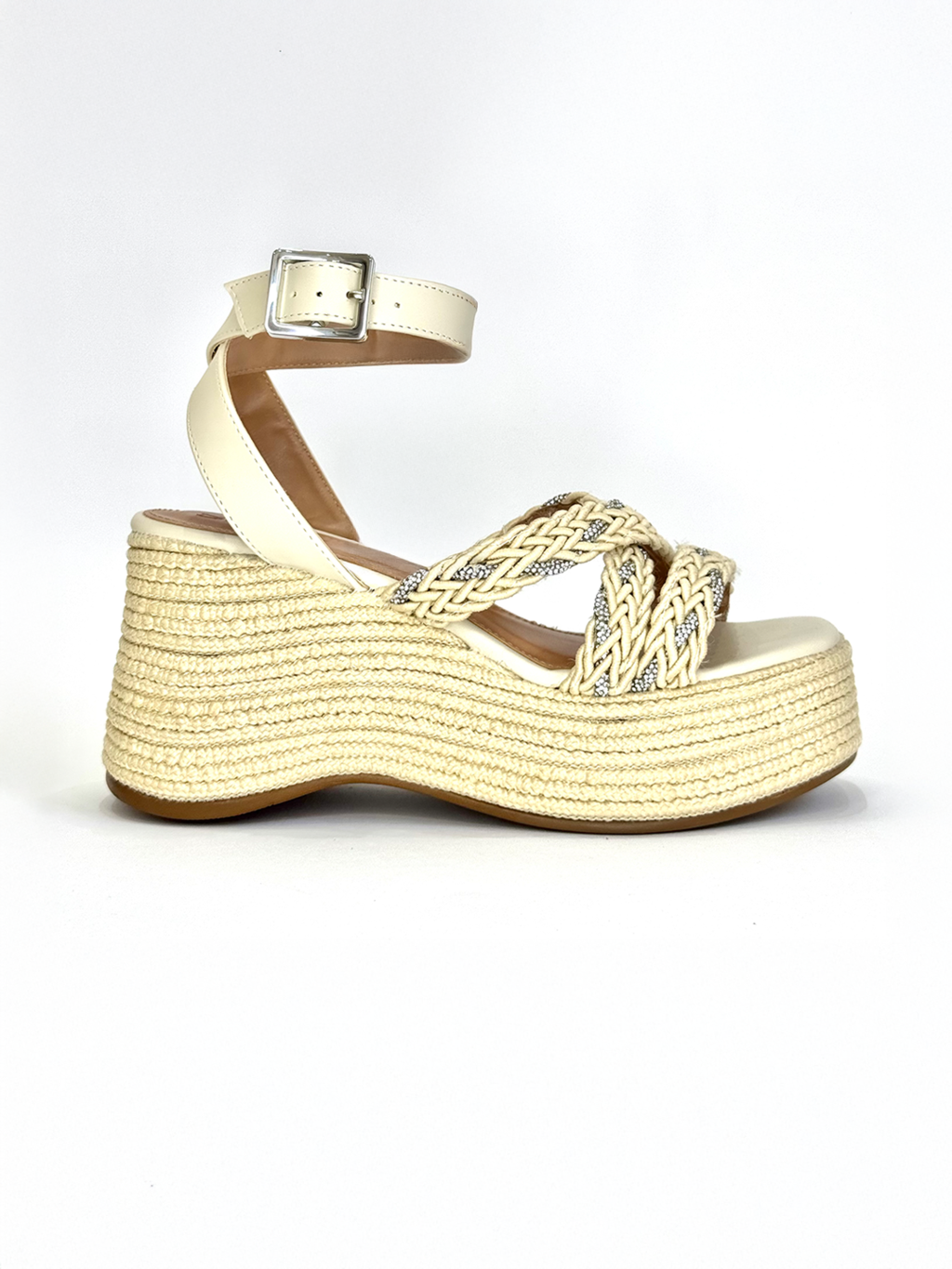 SANDÁLIA PLATAFORMA MAYA OFF WHITE