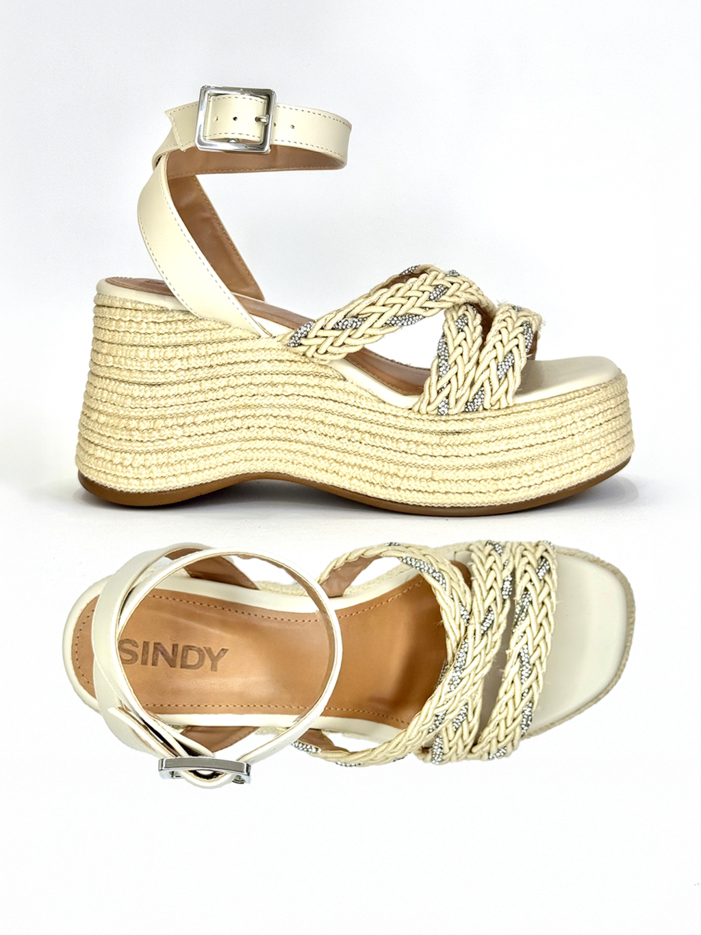 SANDÁLIA PLATAFORMA MAYA OFF WHITE
