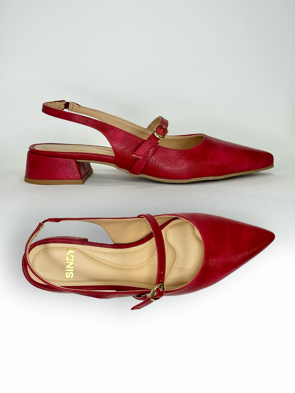 SLINGBACK VALENTINA VERMELHO
